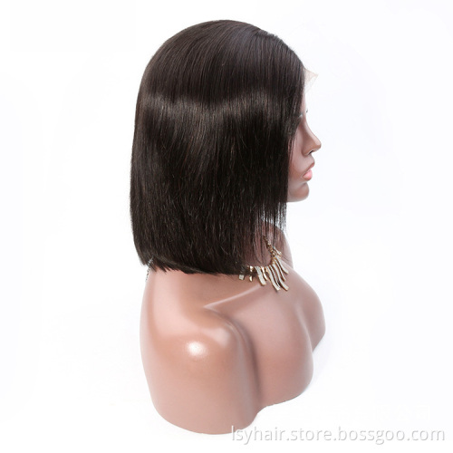 Short Bob Wigs Hair Straight 13x4 Lace Front Human Hair Bob Wigs for Women 130% Density Pre Plucked with Baby Hair